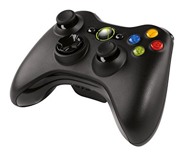 Black official Xbox 360 wireless controller with receiver for PC windows use