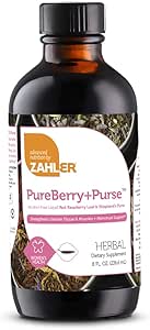 Zahler PureBerry Purse, Liquid Raspberry Leaf & Sheperd's Purse, Strengthens Uterine Tissue, Certified Kosher, 8OZ