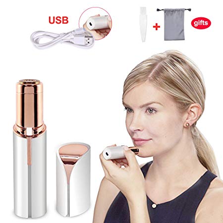 Haphome Epilator Facial Hair Removal for Women, Face Shavers Hair Remover with Rechargeable Battery, Women's Painless Hair Remover for Good Finishing and Well Touch, Perfect for Face (White)
