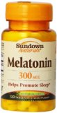 Sundown Naturals Melatonin 300 mcg Tablets 120 tablets