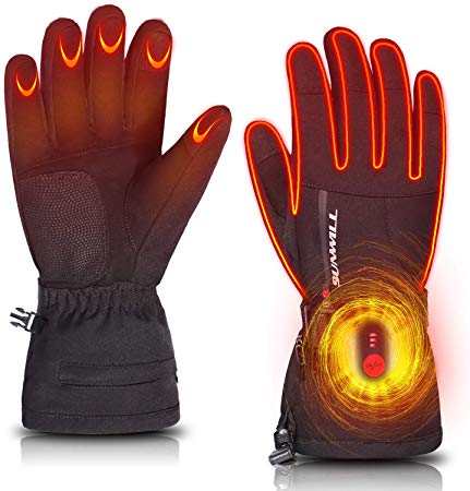 Heated Gloves for Men Women,Rechargeable Electric Battery Thermal Heating Gloves for Skiing Motorcycle Snowboarding Biking Hunting Hand Warmer