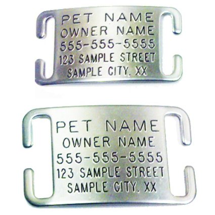 Pet ID Tag for Dog & Cat Collars - Personalized & Engraved Custom Identification Tag - Boomerang Tags - Silent, Durable, and Will Not Fall Off