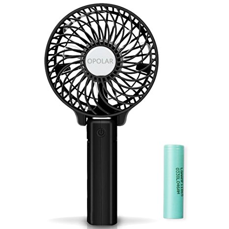 OPOLAR Handheld Fan, Portable Personal Rechargeable USB Fan, Mini Foldable Battery Operated Electric Fan Desk Desktop Table Fan, for Indoor Outdoor Travel Home and Office Use (3 Speeds, Black)