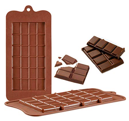 V-fox Silicone Break-Apart Chocolate, Protein and Energy Bar Molds (Set of 2)