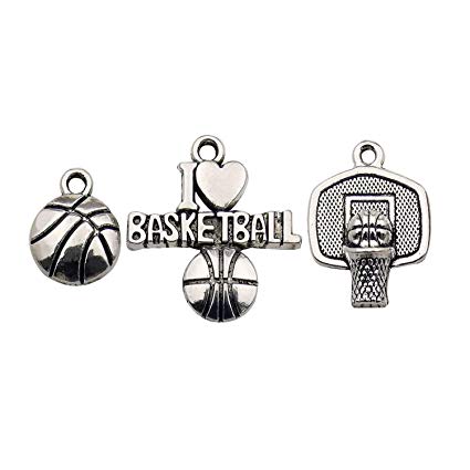 Ball Sports Charms-75pcs Alloy Ball Games Sports Basketball Charms for Jewelry Making Crafting DIY Necklace Earrings Bracelet Accessaries M324