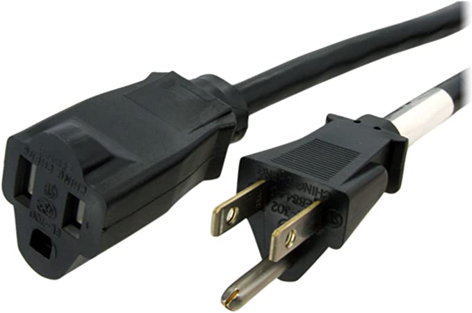 StarTech.com 6 ft Power Extension Cord - NEMA 5-15R to NEMA 5-15P - 14 AWG Power Cable - 125 Volts at 15 Amps - SJT - 6ft (PAC101146)