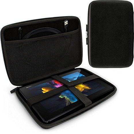 iGadgitz Black EVA Travel Hard Case Cover Sleeve for Sony Xperia Z & Z2 Tablet & Acer Iconia Tab A500 A501 A200 10.1"