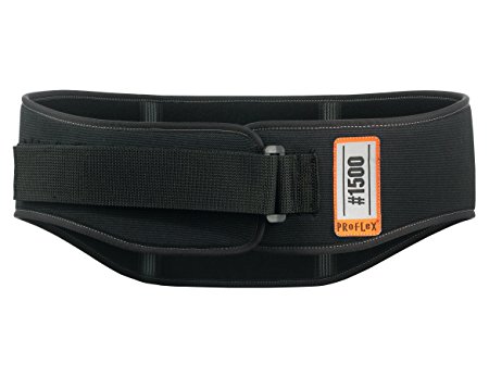 Ergodyne ProFlex 1500 Weight Lifters Style Back Support Belt, Medium, Black