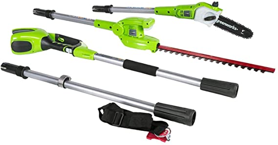 Greenworks 40V 8.5-Inch Cordless Pole Saw with Hedge Trimmer Attachment, Battery and Charger Not Included