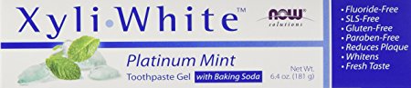 NOW Xyliwhite Platinum Mint Toothpaste/Gel with Baking Soda, 181g