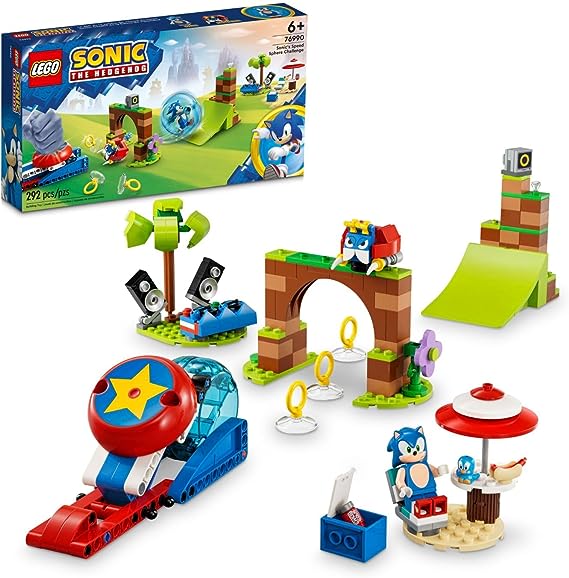 Lego Sonic The Hedgehog Sonic’s Speed Sphere Challenge 76990 Building Toy Set, Sonic Playset with Speed Sphere Launcher and 3 Sonic Figures, Fun Birthday Gift for Young Fans Ages 6 and Up