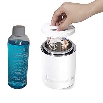 iSonic® Ultrasonic Jewelry Cleaner D1800-PW with Cleaning Solution Concentrate CSGJ01, 110V