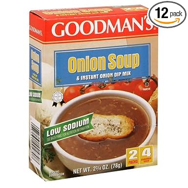Goodmans Low Sodium Onion Soup and Dip Mix 2.75 oz - Pack of 12