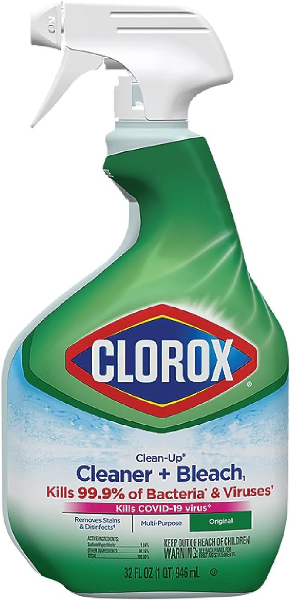 Clorox Clean-Up All Purpose Cleaner with Bleach – Original, 32 Ounce Spray Bottle