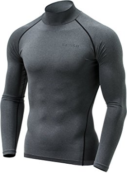 Tesla Men's Mock Long-Sleeved T-Shirt Cool Dry Compression Baselayer MUT12 / MUT02