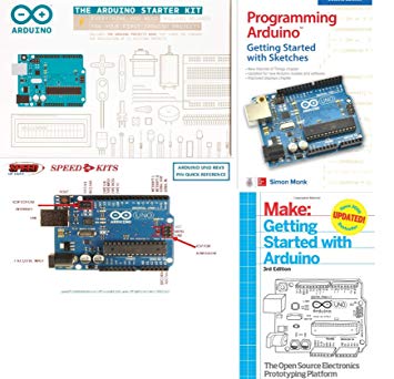 Arduino Starter Kit - English Official Kit with 170 Page Book - K000007 Plus 2-Bonus Book and PIN-Out Chart Bundle