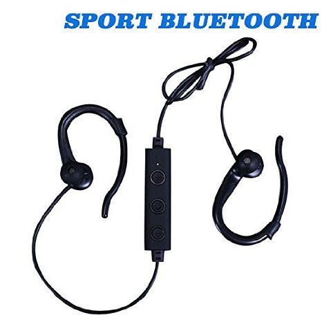 MKT BT-008 Wireless In-Ear Sweatproof Bluetooth Headphone with Mic Black
