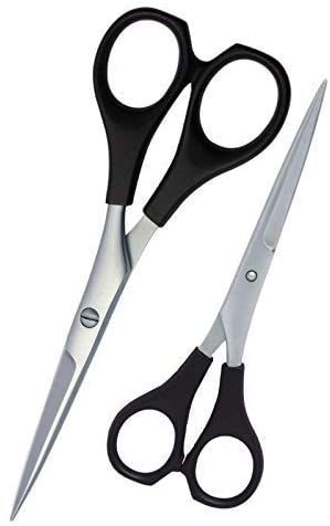 YNR England Hairdressing Barber Hair Scissor for Professional Hairdressers Barbers Stainless Steel Colourful Hair Cutting Shears -For Salon Barbers Home Men Women Children and Adults (5.5"-6.0" Black)