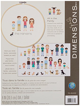 Dimensions All in The Family Counted Cross Stitch Kit, 70-35332