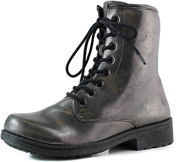 Qupid MISSILE-04 / SOURCE-03X Mock Dr. Martens Inspired Lace Up 1460 Style Combat Boot