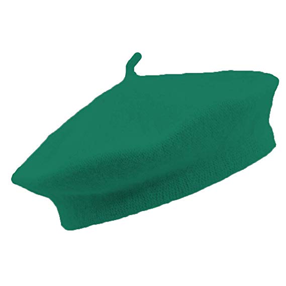 Jacobson Hat Company Classic 100% Wool Green French Beret