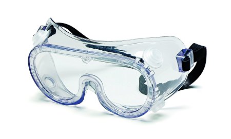 MCR Safety 2235R Economy Polyvinyl Chloride Strap Indirect Ventilation General Purpose Goggle with Clear Frame and Clear Anti-Fog Lens
