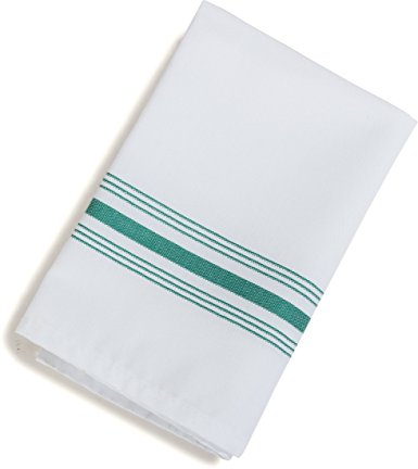 Carlisle 53771822NH064 Restaurant Quality Cloth Dinner/Bistro Napkins, 18" x 22", Kelly Green Stripe (Pack of 12)