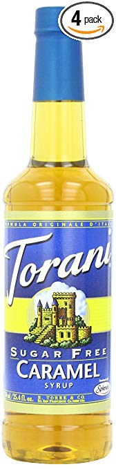 Torani Sugar Free Syrup, Caramel, 25.4 Ounce (Pack of 4)