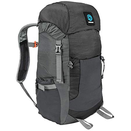 WildHorn Outfitters Highpoint Packable Backpack. 30L Daypack for Hiking and Travel. Lightweight Materials, Extremely Portable Storage Size, External Water Bottle Sleeves for Hydration.