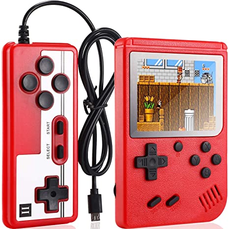 FFDDY Handheld Game Console, Retro Mini Game Player with 400 Classic FC Games, 3.0 Inch Screen 800mAh Rechargeable Battery Portable Game Console Support TV Connection & Two Players for Kids Adults