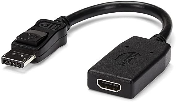 StarTech.com DisplayPort to HDMI Adapter - DP to HDMI Adapter/Video Converter - 1080p - VESA Certified - DP to HDMI Monitor/Display/Projector Adapter Dongle - Passive - Latching DP Connector (DP2HDMI)