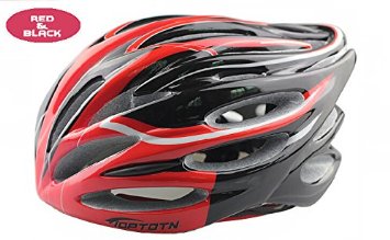 Cycling Bicycle Helmet Carbon Safety Helmet For Teenagers & Adults Fashion Red & Black Color 58-62Cm