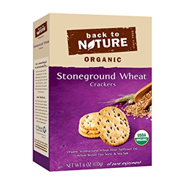 Back To Nature Organic, Non GMO, Stoneground Wheat Crackers, 6 ounce