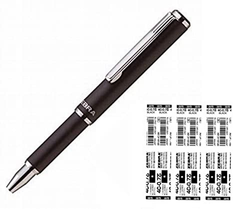 Zebra SL-F1 Mini Ballpoint Pen 0.7 mm Black Ink (BA55-BK)  Refill BR-8A-4C-BK (Black) x 3 Set