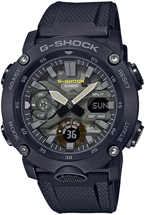 Men's Casio G-Shock Analog-Digital Carbon-Resin Camoflauge Dial Watch GA2000SU-1A