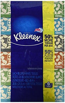 Kleenex Everyday Tissues, Low Count, 85 Count, 6-Pack, 510 Total Tissues