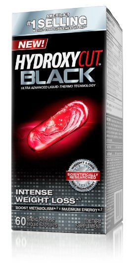 Hydroxycut Black Americas 1 Selling Weight Loss Brand Intense Weight Loss Maximum Energy Feel It Working 60 Rapid-Release Liquid Capsules Liquid Thermo Technology