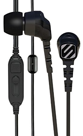 SCOSCHE HP253MD Noise Isolation Earbuds with slideLINE Remote and Mic - Retail Packaging - Black