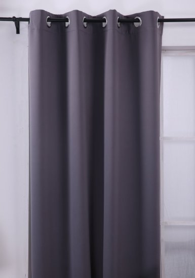 Deconovo Thermal Insulated Blackout Curtains For Bedroom 52 By 84-Inch Dark Grey1 Panel