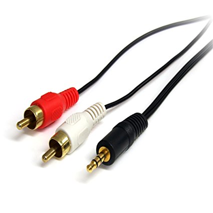 StarTech.com MU6MMRCA 6-Feet Stereo Audio Cable - 3.5mm Male to 2x RCA Male