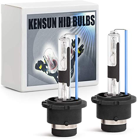 Premium HID Xenon Low Beam Headlight Replacement Bulbs - by Kensun - (Pack of two bulbs) - D2R - 5000K