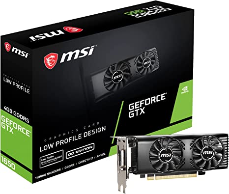 MSI GeForce GTX 1650 Low-Profile Dual Fan Graphics Card - 4 GB