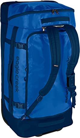 Eagle Creek Cargo Hauler XT 120L Wheeled Duffel Travel Bag with Telescoping Handle and Straps, Lockable U-Lid Opening, Top Compartment, and Compression Straps, Aizome Blue - 120L/32"