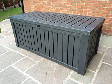 Keter Anthracite Rockwood Jumbo XL Storage Box 570 litres