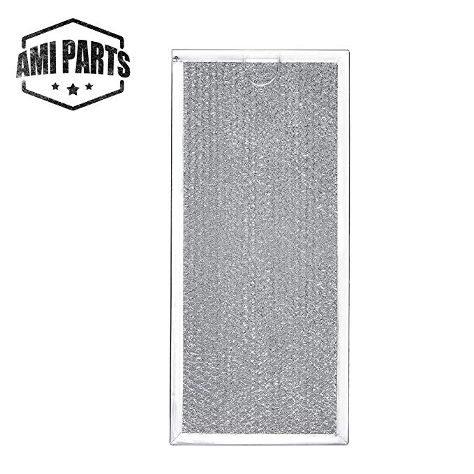 W10208631A Filter Aluminum Mesh Microwave Oven Grease Filter [Packed in Box] Compatible with Whirlpool Replacement Parts by AMI - 12-15/16" x 5-3/4" x 1/16"