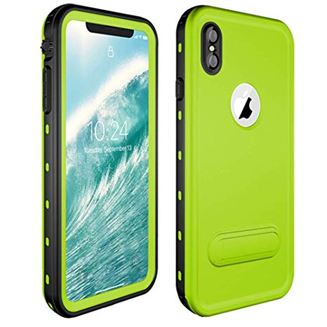 SpringRay iPhone Xs Max Waterproof Case IP68 Certified Shockproof Dustproof Snowproof Full Body Rugged Protective Cover Built-in Screen Protector iPhone Xs Max 2018 Released 6.5 inch