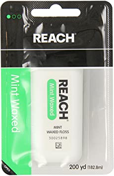 REACH Mint Waxed Floss 200 Yards (Pack of 4)