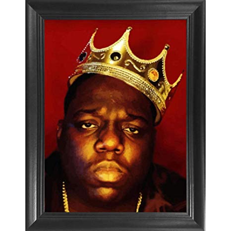 Biggie Smalls 3D Poster Wall Art Decor Framed Print | 14.5x18.5 | Lenticular Posters & Pictures | Memorabilia Gifts for Guys & Girls Bedroom | Biggy Notorious Big Greatest Hits Vinyl Album Cover Photo