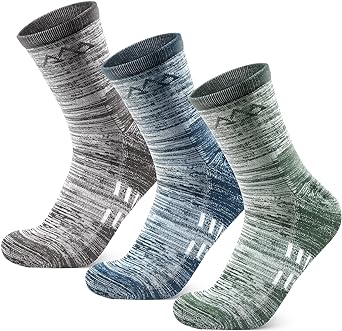 innotree 3 Pack Merino Wool Hiking Socks for Men & Women, Micro Crew Cushioned Moisture Wicking Trekking Socks