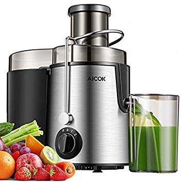 Aicok Juicer Big Mouth Juice Extractor Stainless Steel Two Speed Setting Juicer Machine BPA Free Premium Food Grade 400W